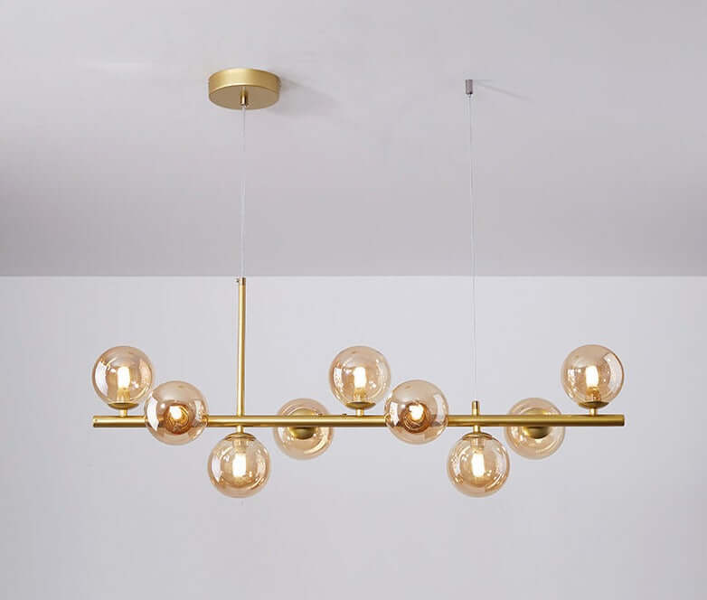 Elegant Pendellampe i Glas og Metal - 83x24cm