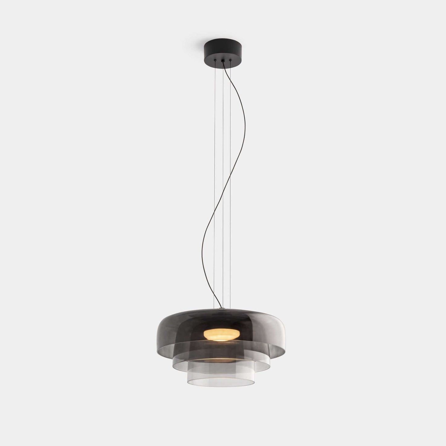Elegant Glasloftlampe med LED | Justerbar