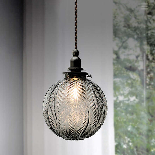 Elegant Sfærisk Glas Pendellampe - Dia 15cm