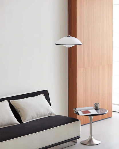 Moderne UFO Pendellampe i Akryl & Metal - Ø45cm