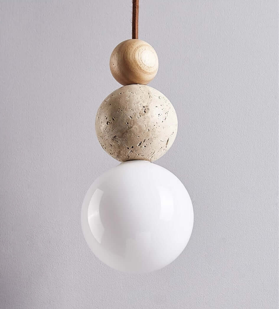 Elegant Travertin Pendellampe - Moderne Design