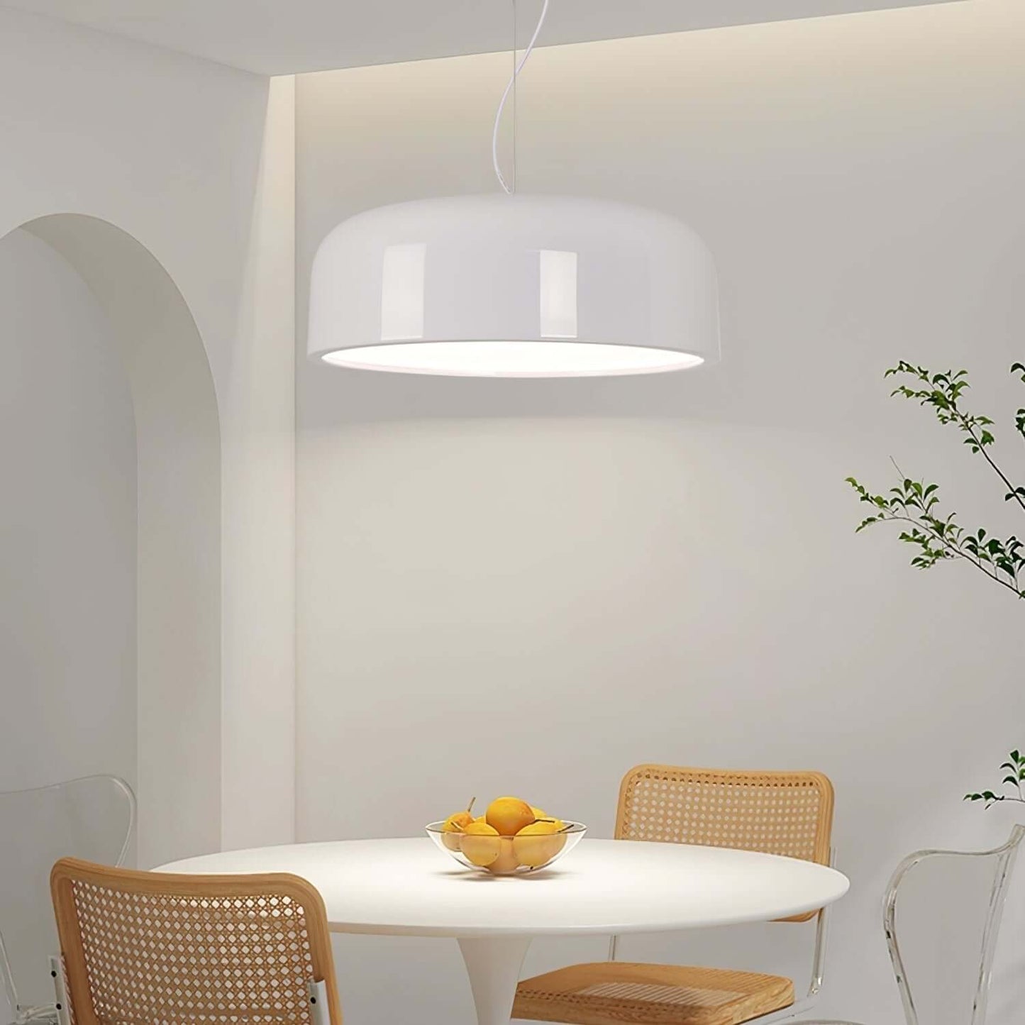 Moderne Pendellampe i Aluminium og Polykarbonat