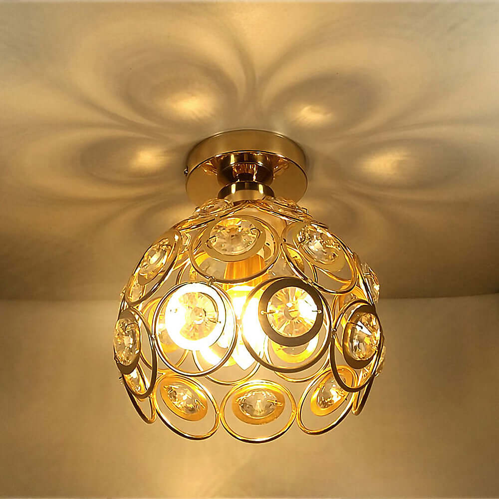 Luksus Guld Kugle Loftslampe | Elegant Design