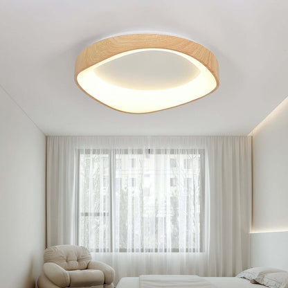 Moderne LED Loftslampe i Trædesign - 40/50/60cm