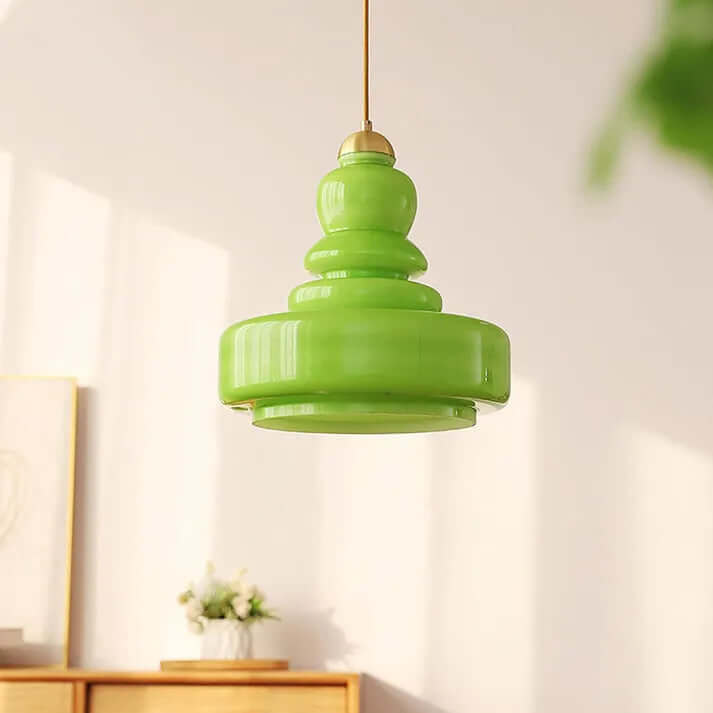 Elegant Kalebasformet Glas Pendellampe