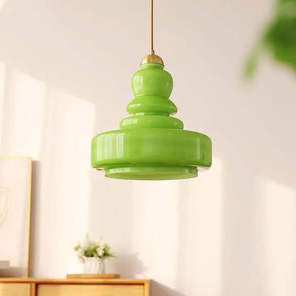 Elegant Kalebasformet Glas Pendellampe