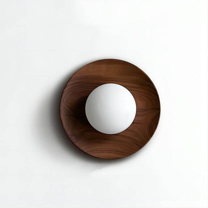 Elegant Trævæglampe i Hvidt - Minimalistisk Design