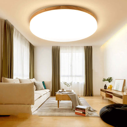 Rund LED-loftslampe i akryl