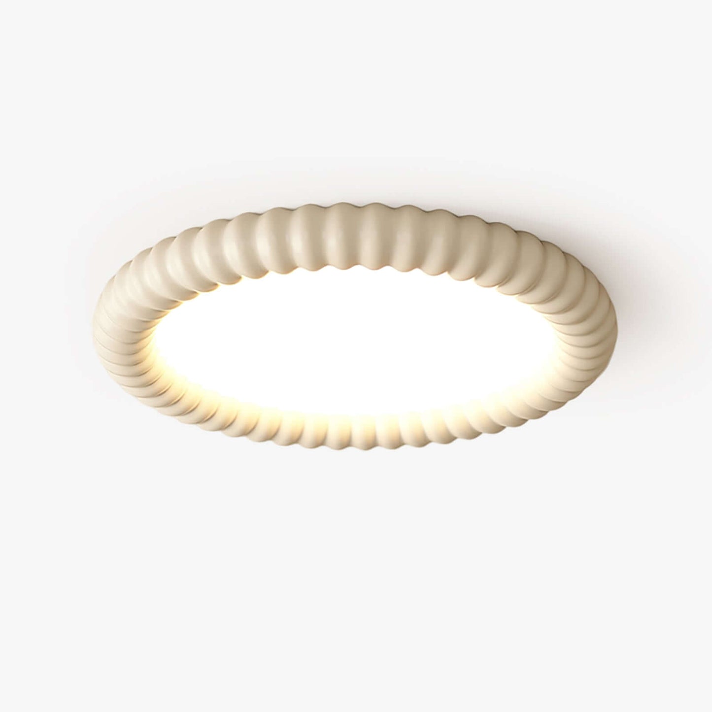 Modern LED Loftlampe med Bølget Design, 50cm