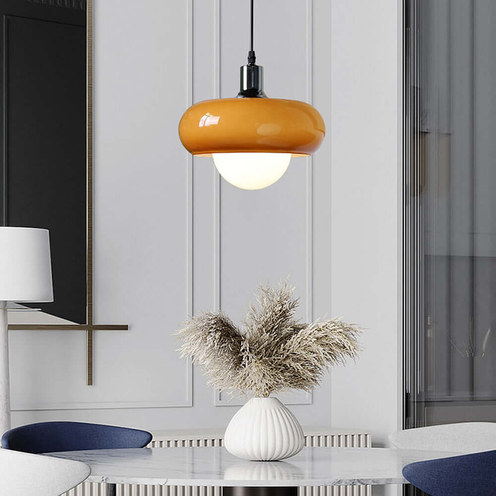 Elegant Kaffe-Glas Pendellampe - Modern Design