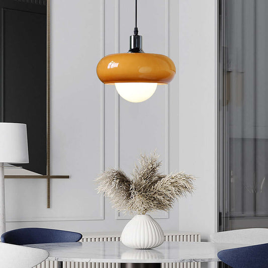 Elegant Kaffe-Glas Pendellampe - Modern Design
