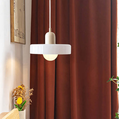 Farvet Glas Pendellampe - Bauhaus Design