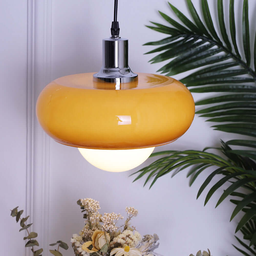 Elegant Kaffe-Glas Pendellampe - Modern Design