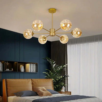 Elegant Glaskugle Lysekrone