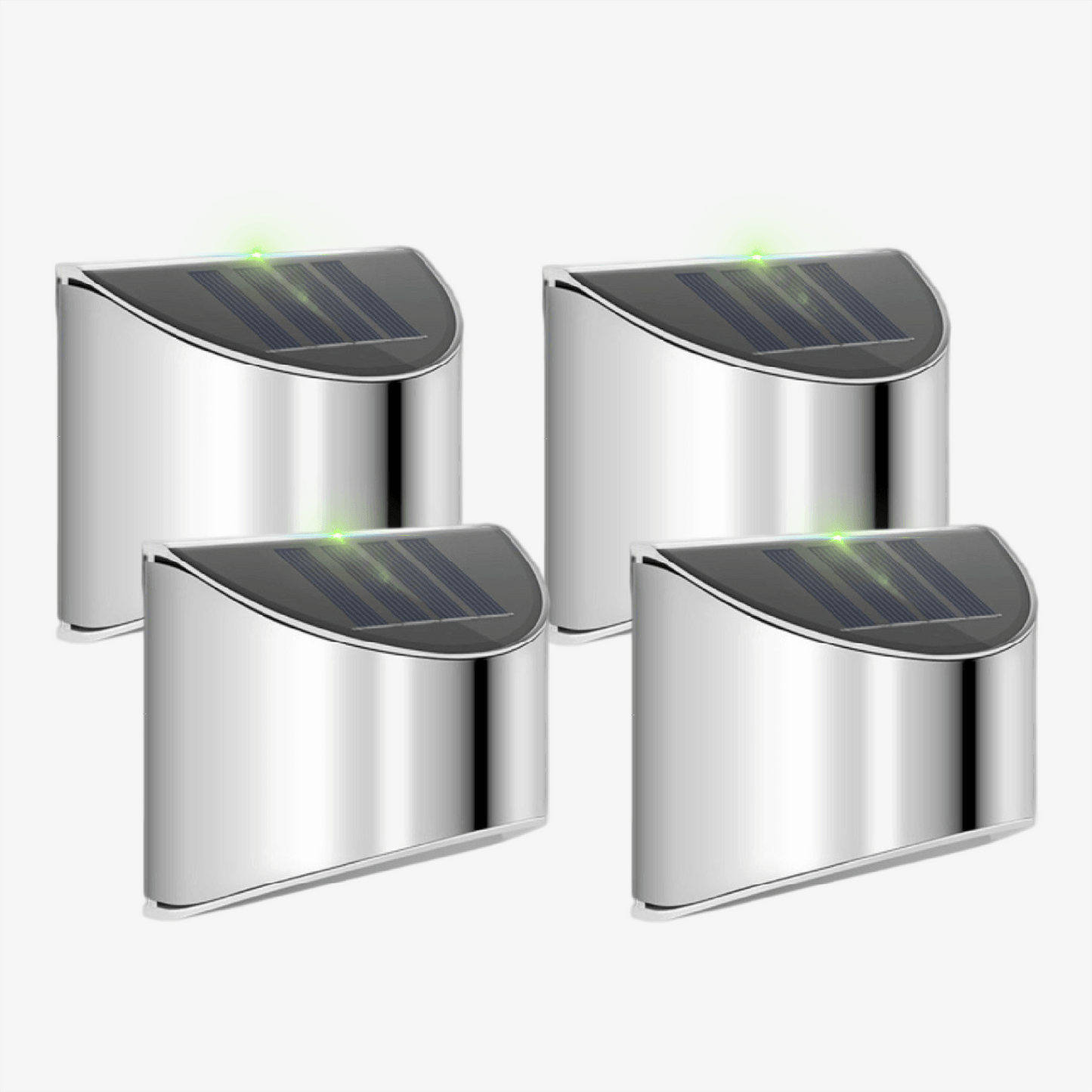 LED Solcelle Væglampe Udendørs - Rustfri Stål