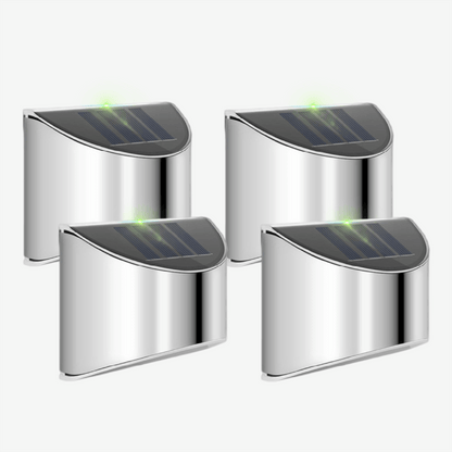 LED Solcelle Væglampe Udendørs - Rustfri Stål