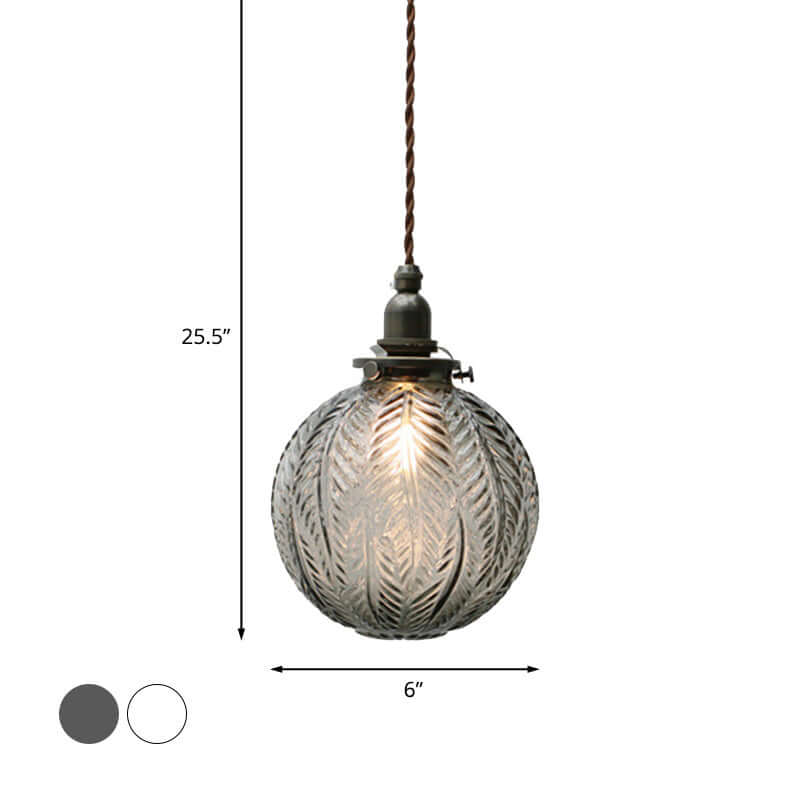 Elegant Sfærisk Glas Pendellampe - Dia 15cm