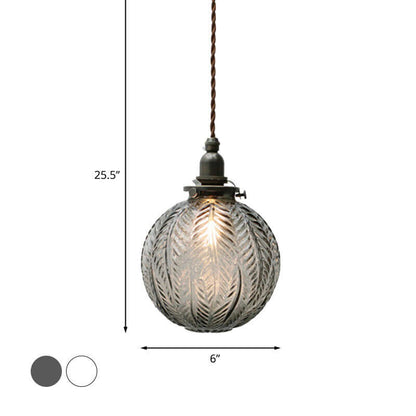 Elegant Sfærisk Glas Pendellampe - Dia 15cm
