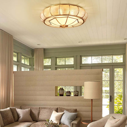 Loftslampe i Tekstureret Glas