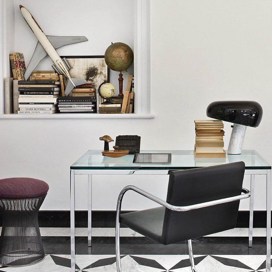 Elegant Marmor Bordlampe 28/40cm