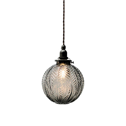 Elegant Sfærisk Glas Pendellampe - Dia 15cm