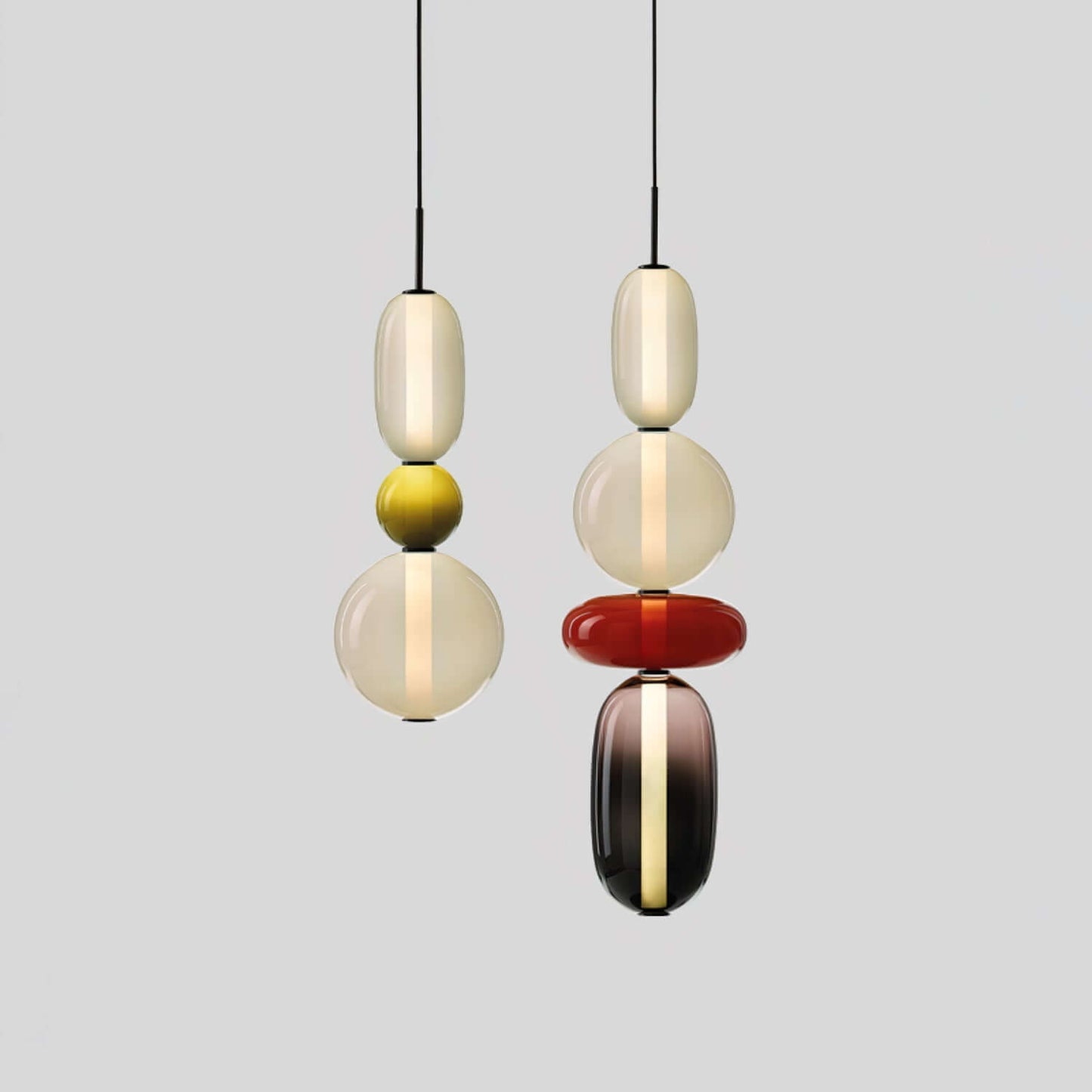 Farverig Glas Pendel - Moderne Designlampe