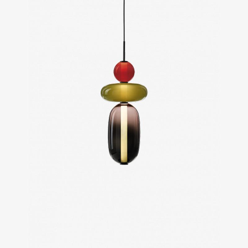 Farverig Glas Pendel - Moderne Designlampe