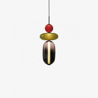 Farverig Glas Pendel - Moderne Designlampe