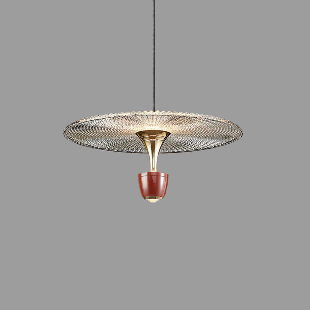 Moderne LED-Pendellampe, Diskformet Design