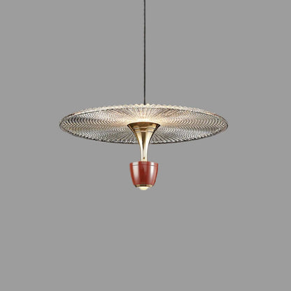 Moderne LED-Pendellampe, Diskformet Design