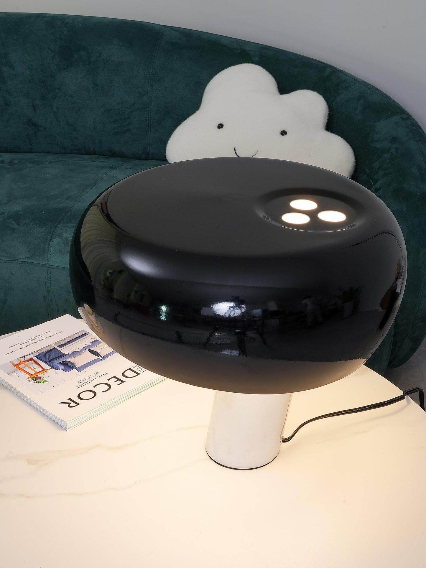 Elegant Marmor Bordlampe 28/40cm