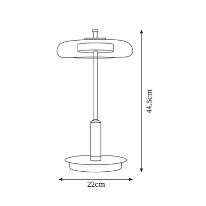 Elegant Bordlampe med LED | 22cm x 44,5cm