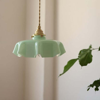 Elegant Retro Blomsterlampe i Glas