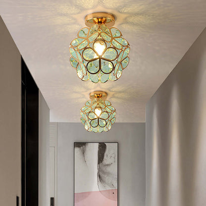 Elegant Blomsterglas Loftslampe