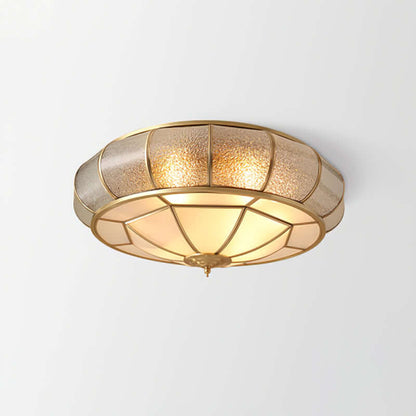 Loftslampe i Tekstureret Glas