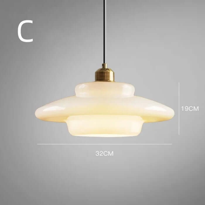 Elegant Pendel i Hvidt Glas - 3 Størrelser