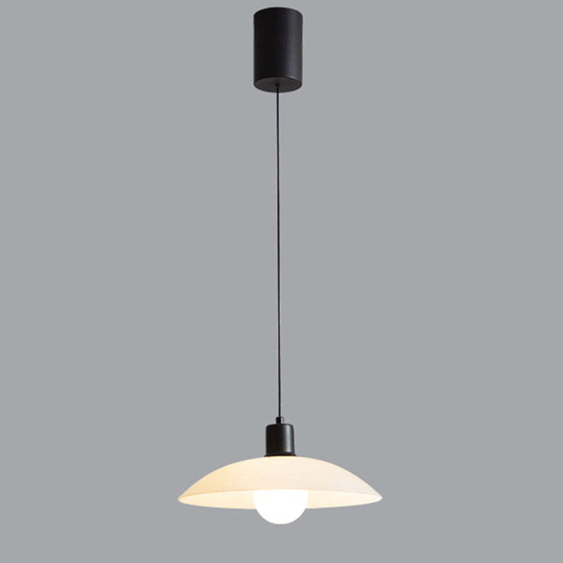 Elegant Pendellampe i Hvidt Glas - Minimalistisk Design