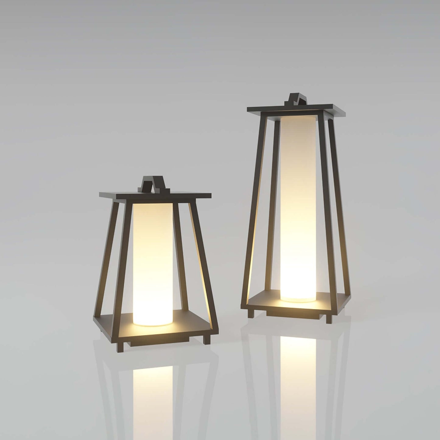 Bærbar Udendørs LED Lampe i Rustfrit Stål