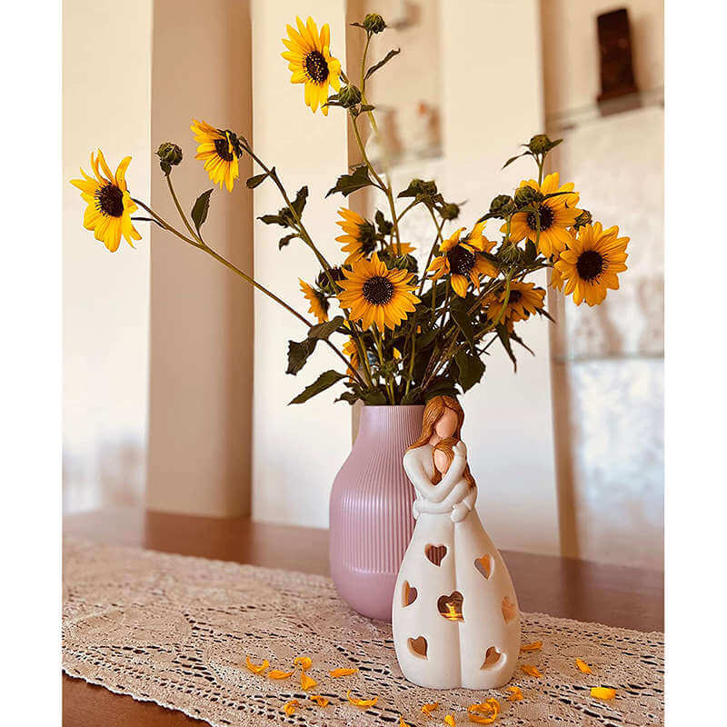 Romantisk LED Bordlampe i Beige