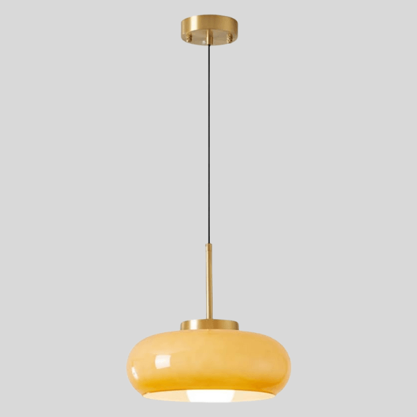 Elegant Kobber & Glas Lysekrone