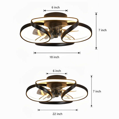LED Loftlampe m/ Ventilator - Moderne Design