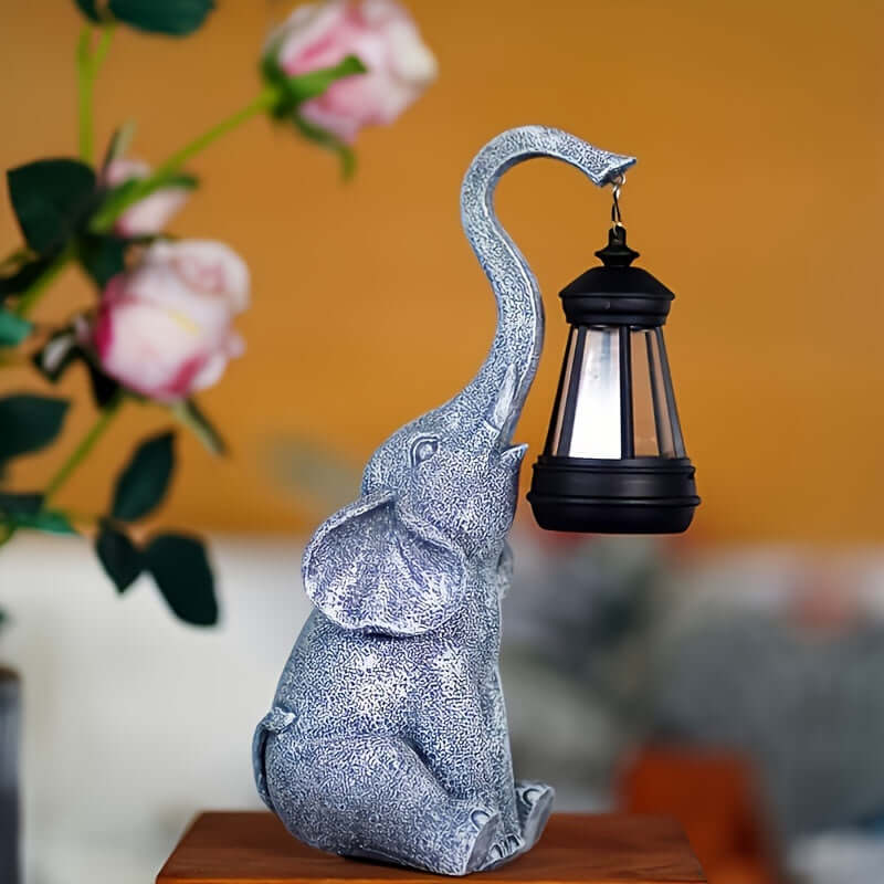 Solcelle Elefant Havefigur Lampe