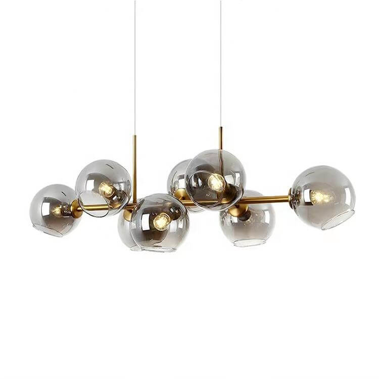 Elegant Lysekrone med Glaskugler