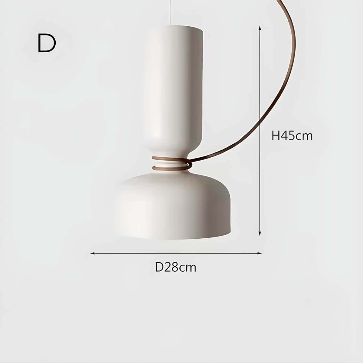 Geometrisk Pendellampe i Sort, Hvid & Grå