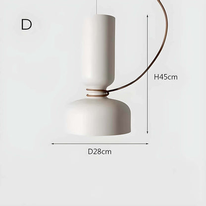 Geometrisk Pendellampe i Sort, Hvid & Grå