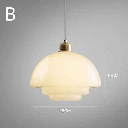 Elegant Pendel i Hvidt Glas - 3 Størrelser