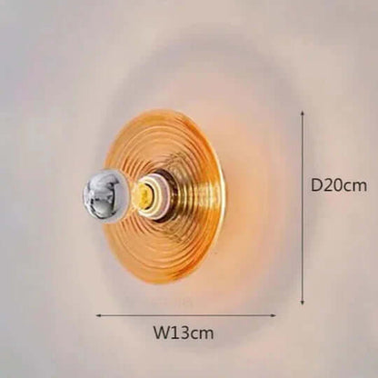 Vintage LED-væglampe i glas, 20 cm
