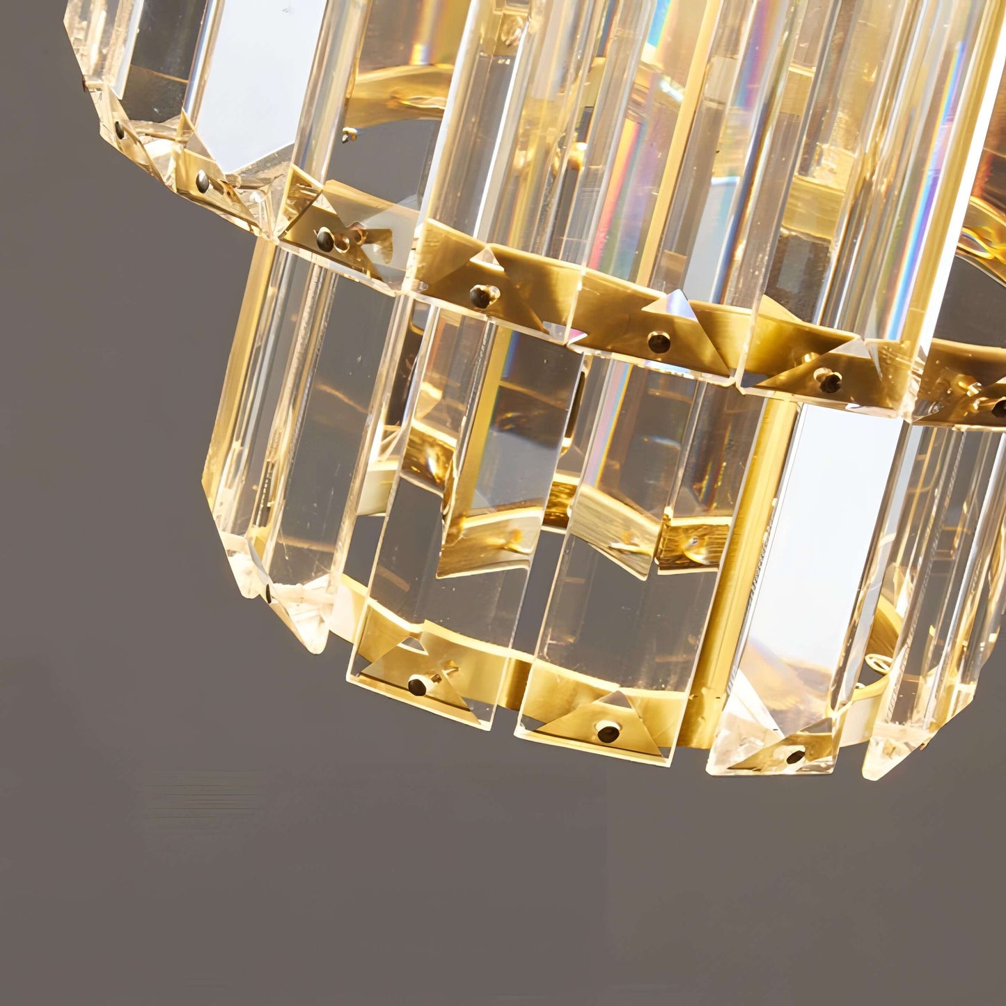 Elegant Rund Loftslampe i Krystalglas - 15cm