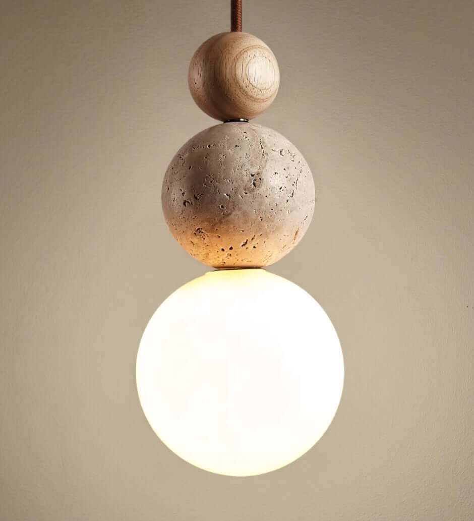 Elegant Travertin Pendellampe - Moderne Design