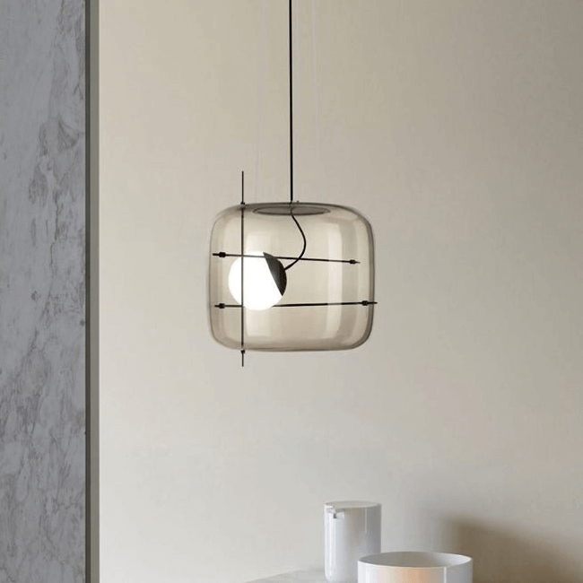 Elegant Glas Pendellampe - 30cm